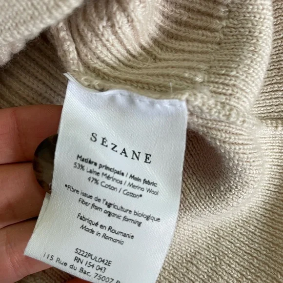 Sézane Sami Jumper EUC Cream Sweater - Picture 6 of 11